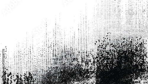 Dirty grunge background. The monochrome texture is old. Vintage worn pattern. Abstract Background with black blots and ink splashes isolated