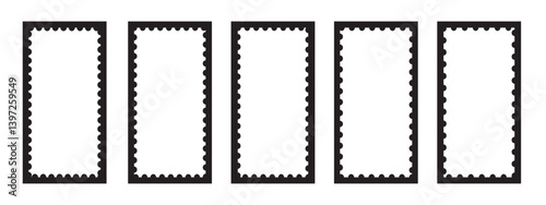 Zigzag wavy edges, rectangular, photo frames, text boxes, tags, labels. Vector rectangular abstract clouds, flowers and text boxes. Scallop edge kids geometric stamps. Flat jagged oval shapes set.
