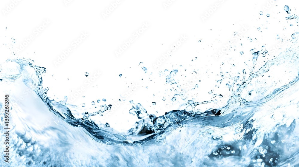 Crystal Clear Water Flowing from a Faucet in Pristine Setting Crystal Clear Water Flowing from a Faucet in Pristine Setting
