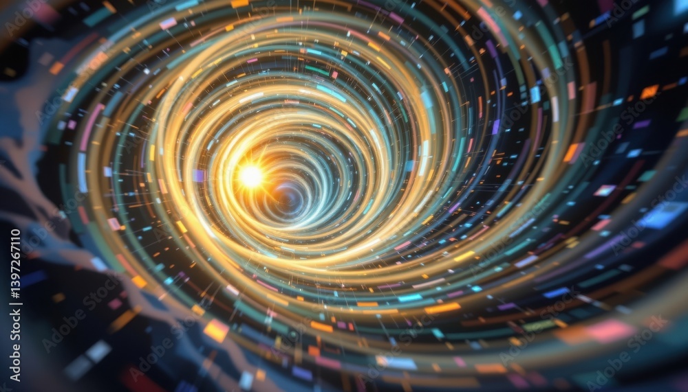 Vortex of Light A swirling vortex filled with radiant light and color, drawing the viewer's gaze toward its glowing center. Vortex of Light A swirling vortex filled with radiant light and color, drawing the viewer's gaze toward its glowing center.