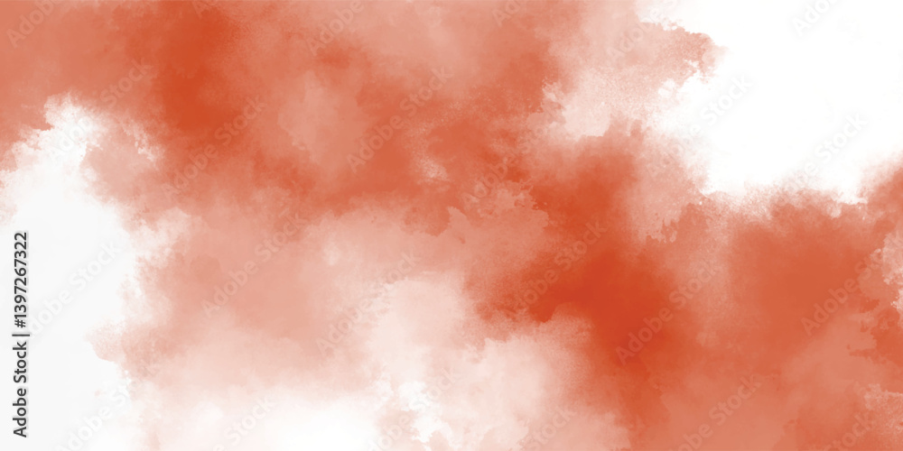 Fototapeta premium Soft Plume of Red Smoke Rising on a Neutral Background