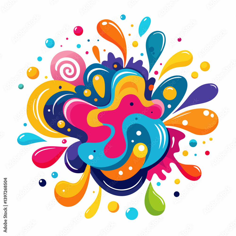 Vector artwork with abstract shapes and texture reminiscent of a mix of watercolor and ink splashes
Vector artwork with abstract shapes and texture reminiscent of a mix of watercolor and ink splashes