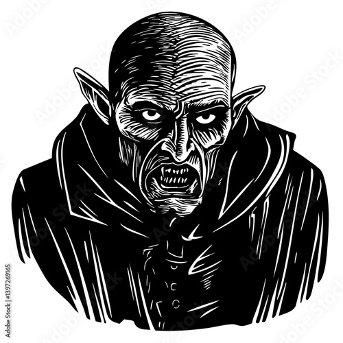 Sinister Vampire Illustration