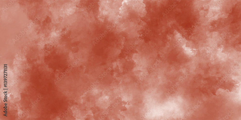 Fototapeta premium Dreamy Smoke Cloud in Red and Mocha Tones on Black