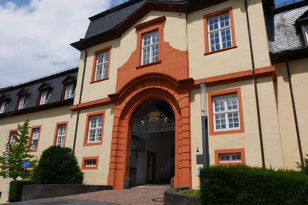 Tor am Schloss in Hachenburg im Westerwald