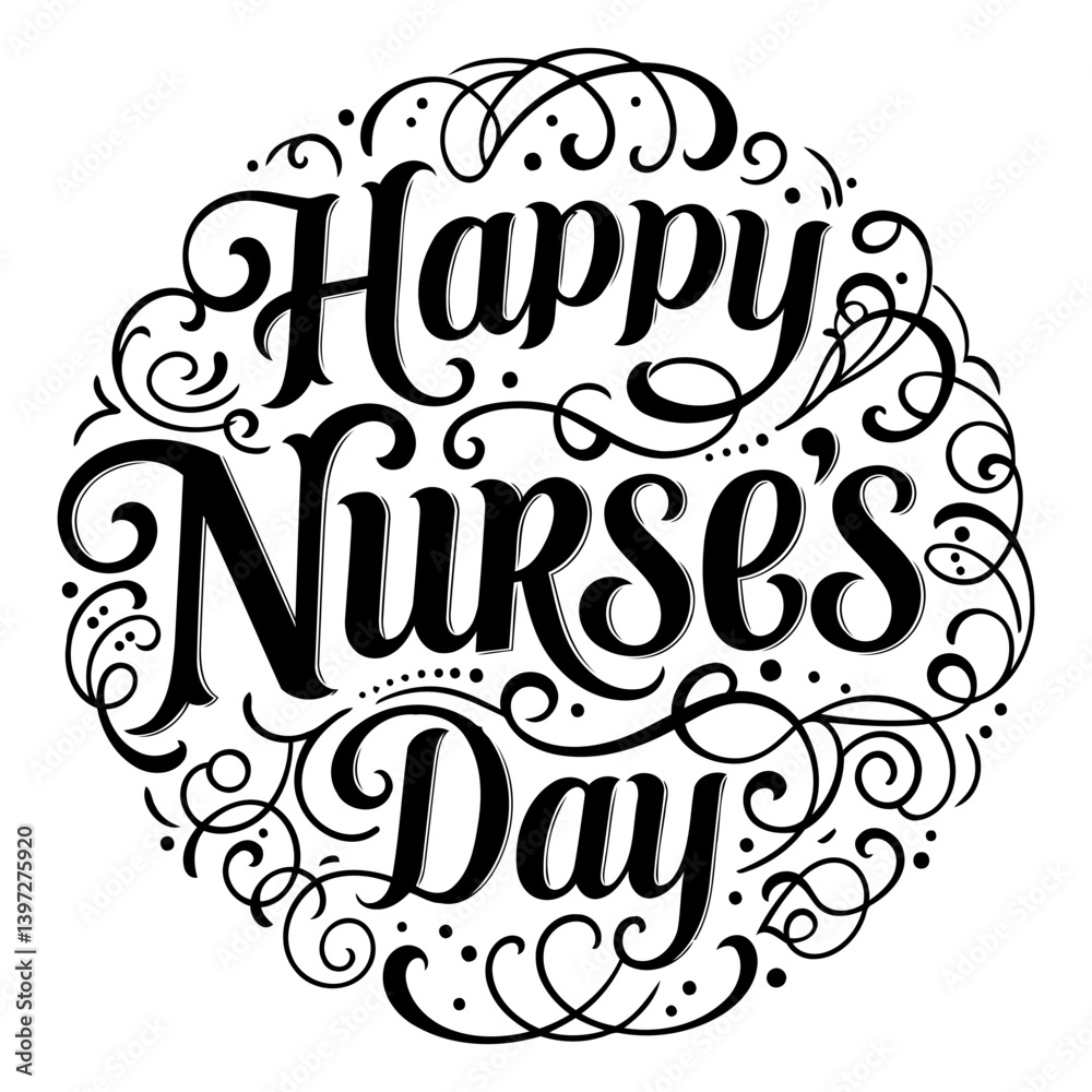 Obraz premium Happy Nurse's Day Graphic