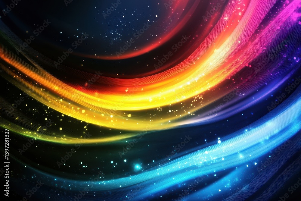 Obraz premium Abstract Colorful Flowing Light