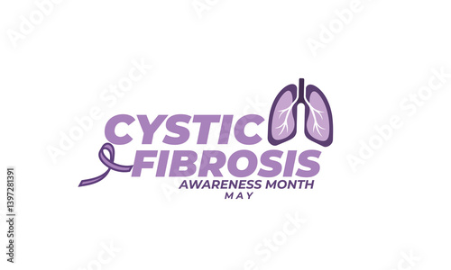 Cystic fibrosis awareness month. background, banner, card, poster, template. Vector illustration.