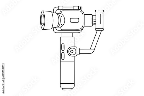Handheld Gimbal Stabilizer Vector Illustration