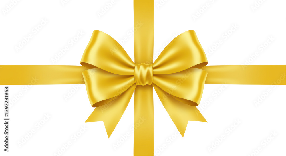 Isolated Golden Ribbon Isolated Golden Ribbon