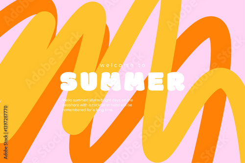 Summer abstract banner, background