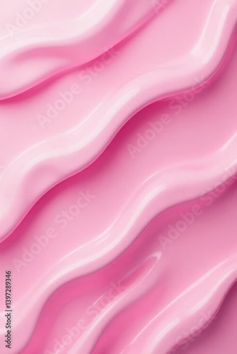 Pastel pink plastic material with glossy finish and unique texture, glossy, colorful