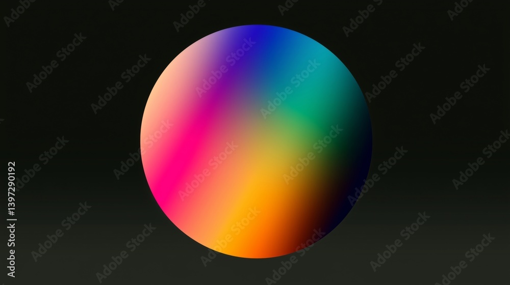 Vivid Color Gradient Circle Abstract Design