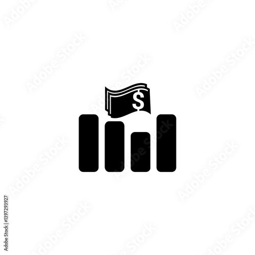 Finance icon set. Containing loan, cash, saving, financial goal, profit, budget, mutual fund, earning money and revenue icons. Solid icons collection.