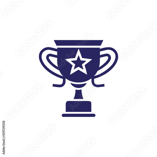 Black Winner Trophy Silhouette – Vector Design



