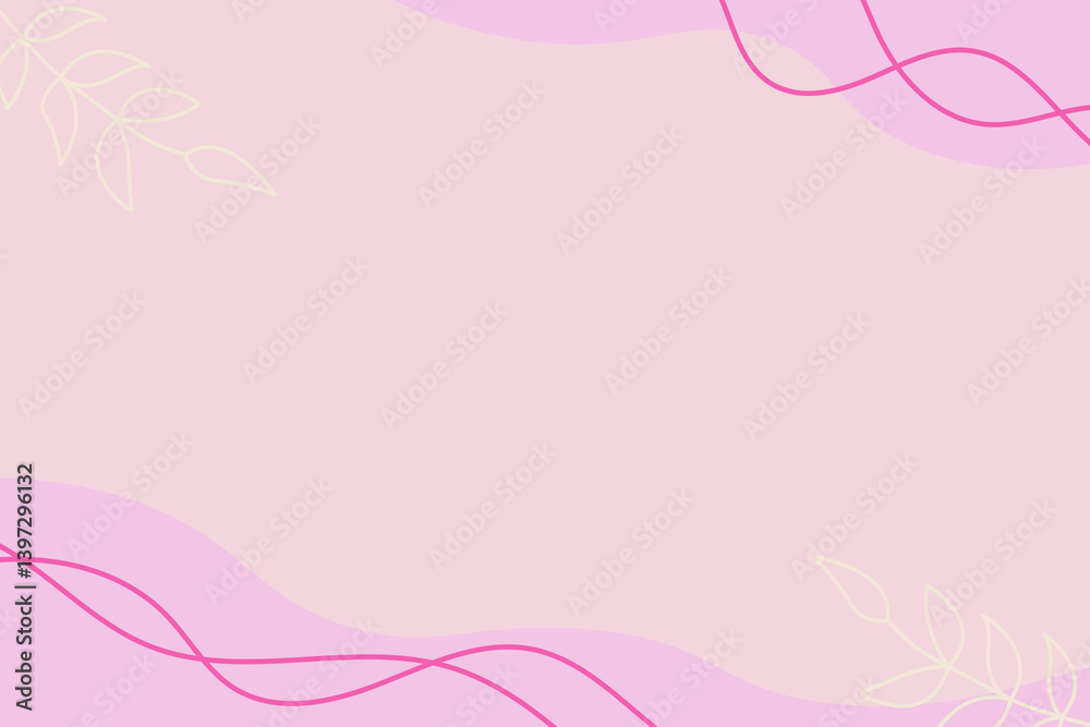 Minimalist Pastel Aesthetic Background Vector Illustration Template