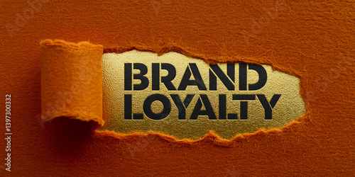 Torn orange texture reveals gold background with 