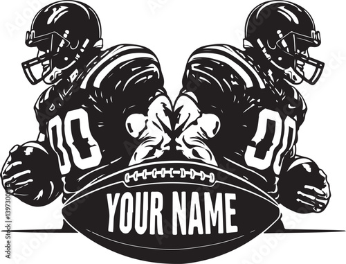 Patriotic American Football Player SVG | USA Flag Sports Silhouette