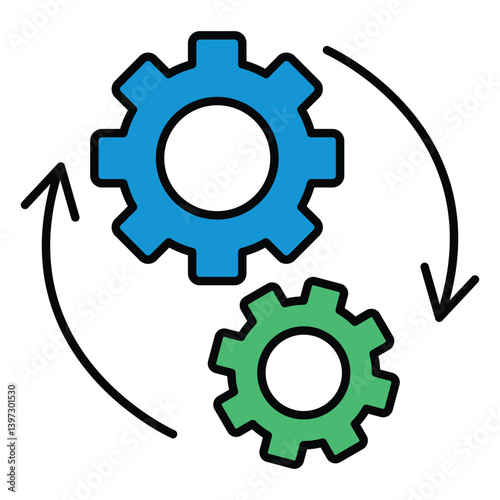 Data Pre-processing Pipeline vector Icon Design