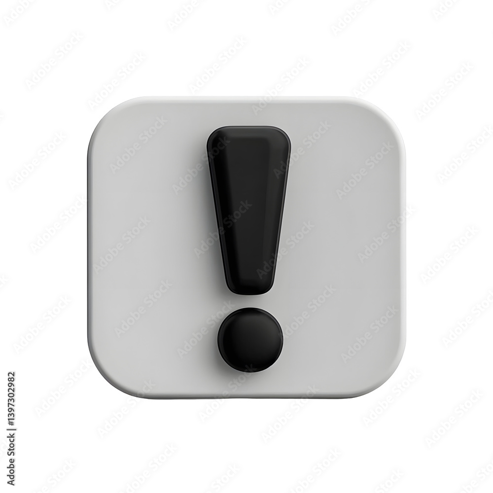 3d exclamation mark 3d exclamation mark