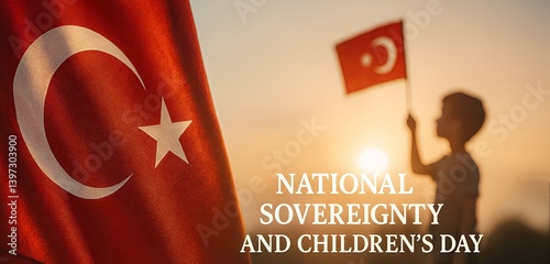 Turkey National Sovereignty and Children's Day Poster Design. photo