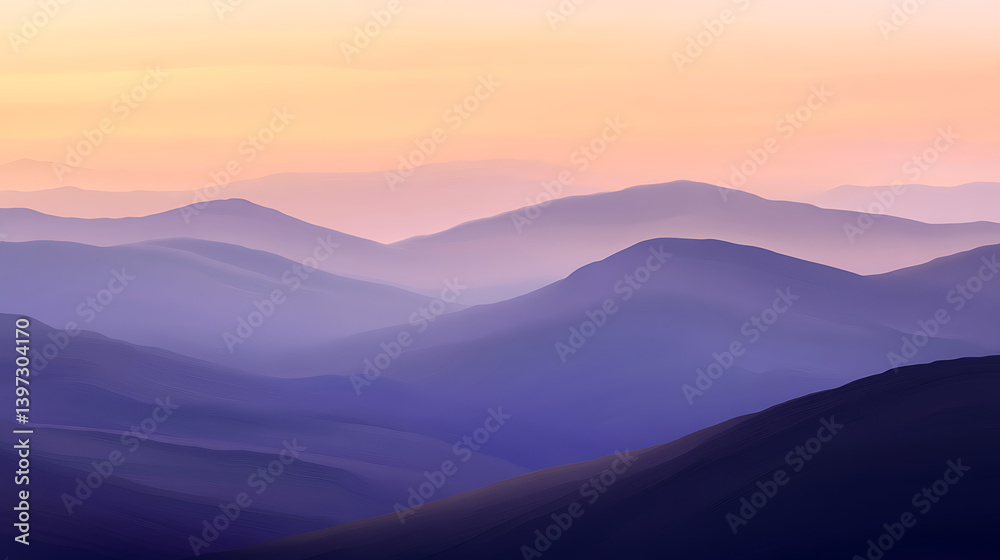 Obraz premium Dusk Sky with Warm Orange and Purple Colors