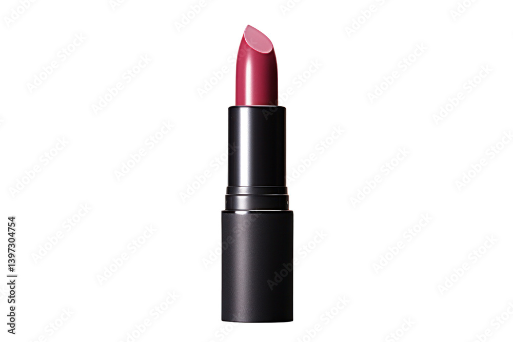 lipstick with a matte case and a slightly smudged tip suggesting a freshly applied look Isolated on white background lipstick with a matte case and a slightly smudged tip suggesting a freshly applied look Isolated on white background