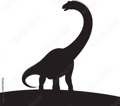 Dinosaur silhouette victor design with white background