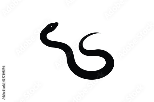 Snake silhouette icon