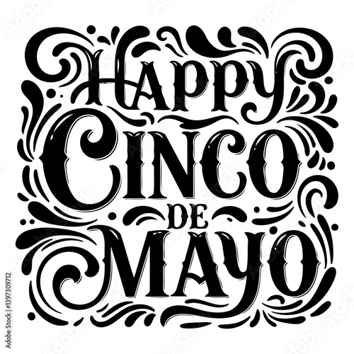 Cinco de Mayo decorative graphic for marketing