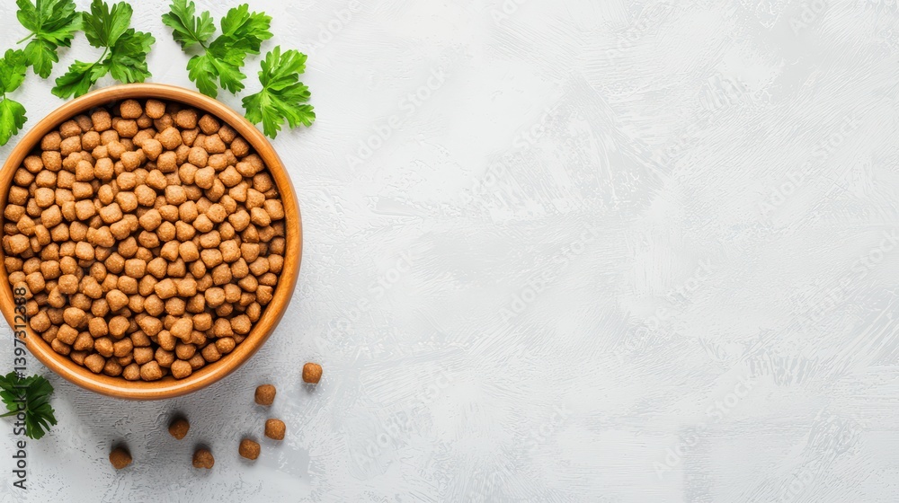Fototapeta premium Healthy snack bowl with crispy bite-sized treats