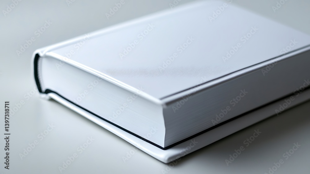 Blank White Book Mockup Simple with Clean Design. Blank White Book Mockup Simple with Clean Design.