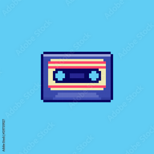 Pixel art Cassette Tape game asset design