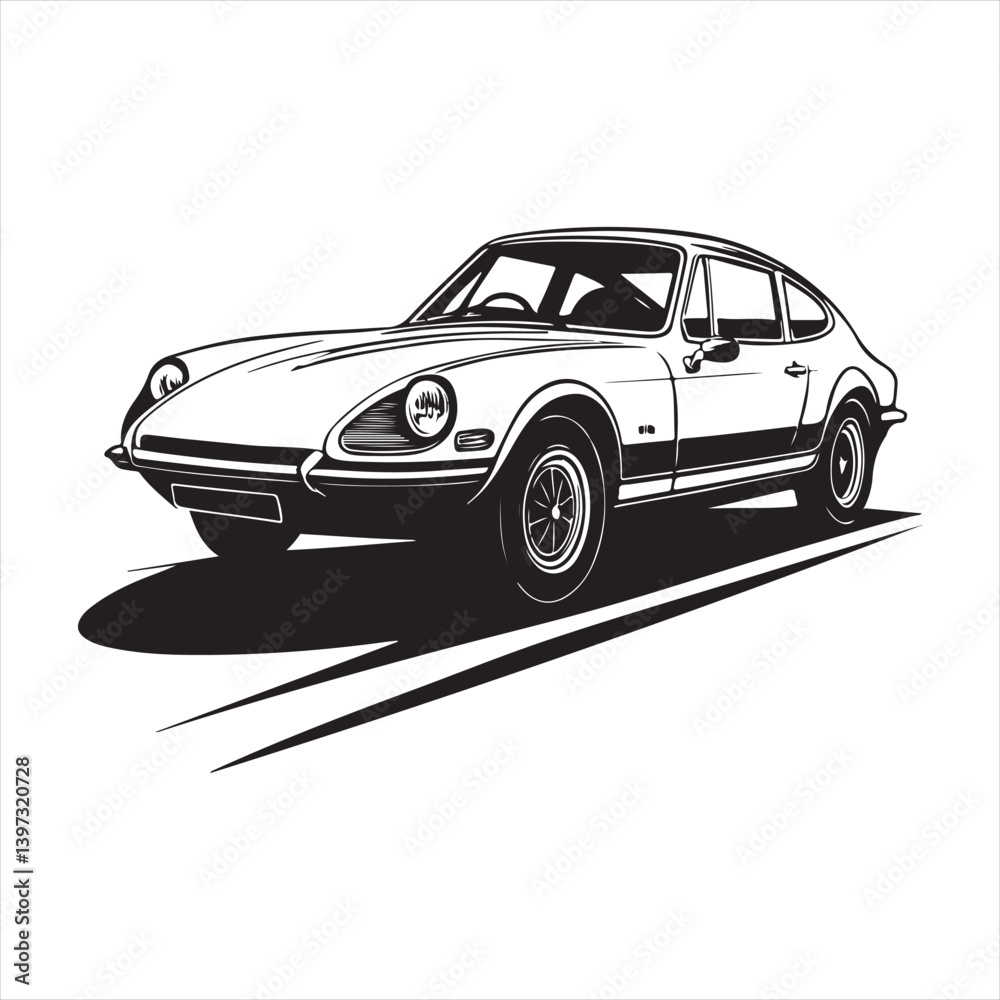 Naklejka premium car silhouette illustration Design on a white background