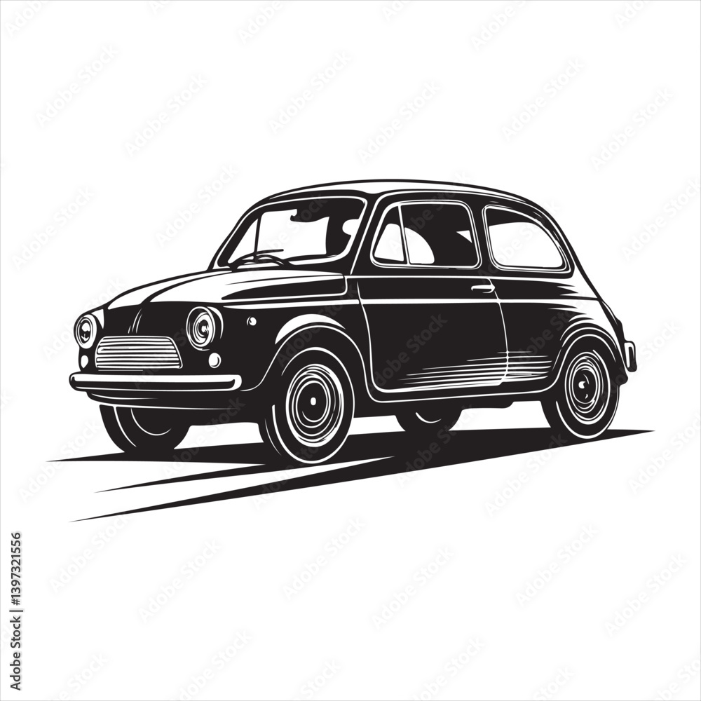 Fototapeta premium car silhouette illustration Design on a white background
