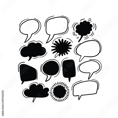 speech bubbles set