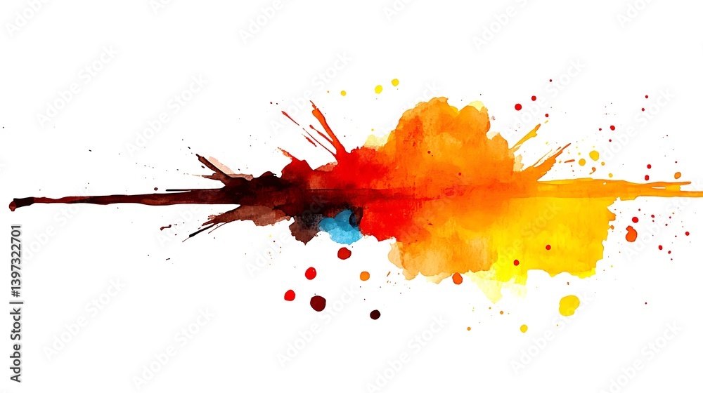 Colorful Ink Splash Explosion Abstract Art Design. Colorful Ink Splash Explosion Abstract Art Design.