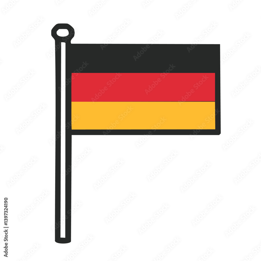 german flag on vector icon design