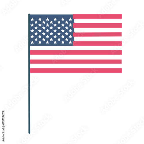 Obraz na płótnie american flag on vector icon design w salonie