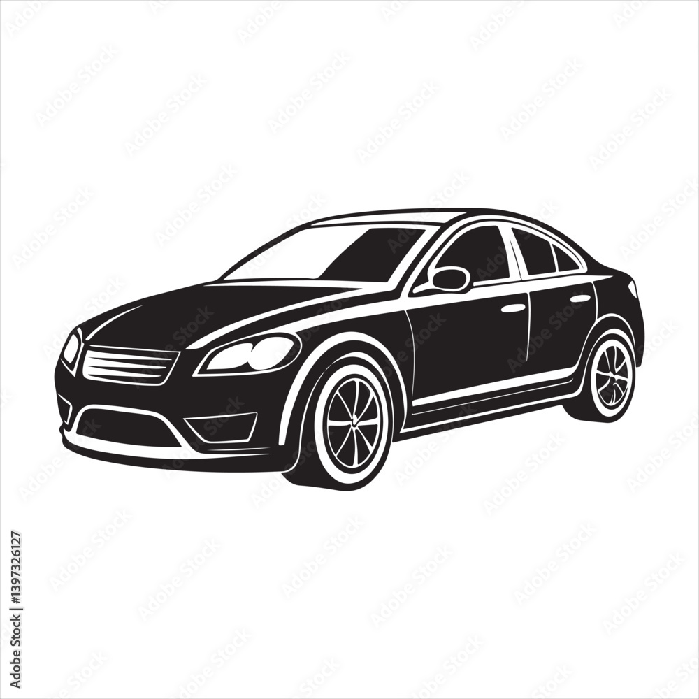 Obraz premium car silhouette illustration Design on a white background