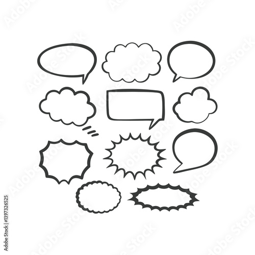 speech bubbles set