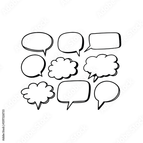 speech bubbles set