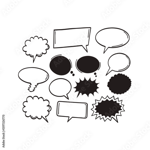 speech bubbles set