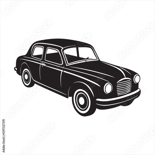 car silhouette illustration Design on a white background