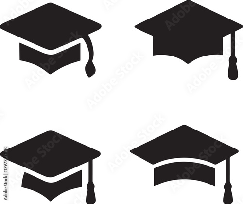 Set of graduation icon logo