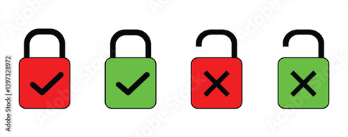 Safe lock notification icon