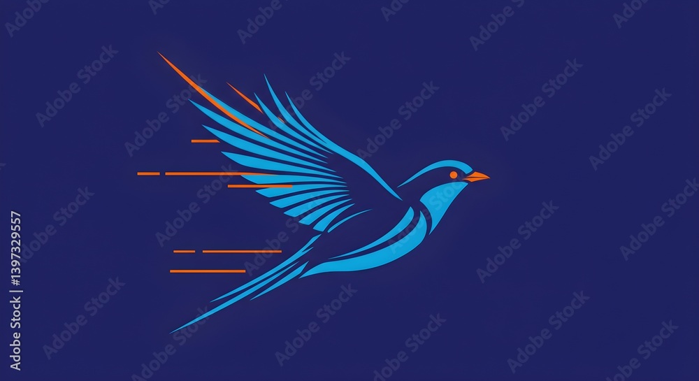 Fototapeta premium vector illustration of a bird