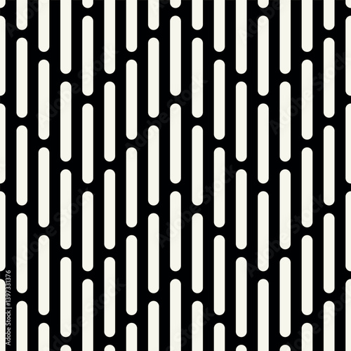 Vector seamless pattern. Modern stylish texture. Repeating geometric swatch. Black dotted zigzag. Geometric simple design.