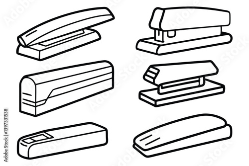 Various kinds of staplers collection