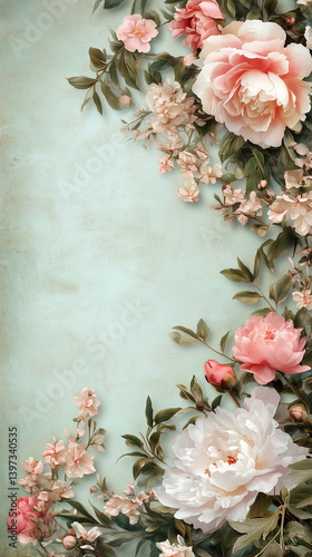 pink and white peony, pink and white flowers, pink flower background, pink peony flower
